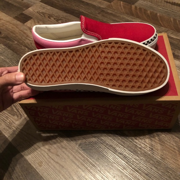 Vans Authentic red/pink checkerboard slip one - Picture 4 of 6